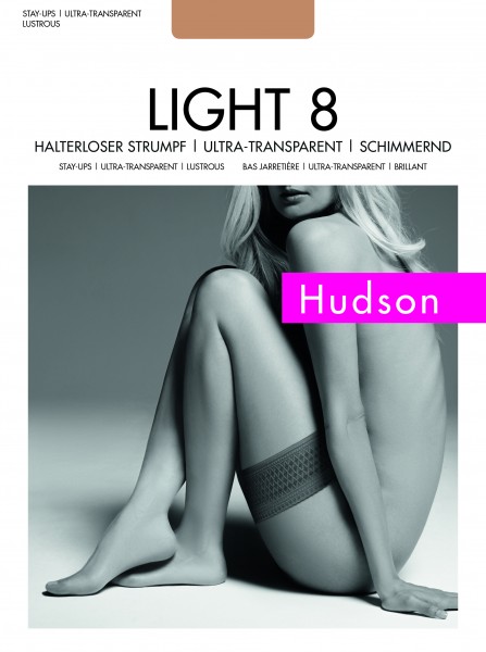 Hudson Light 8 - Bas jarretière ultra-transparent, effet seconde peau