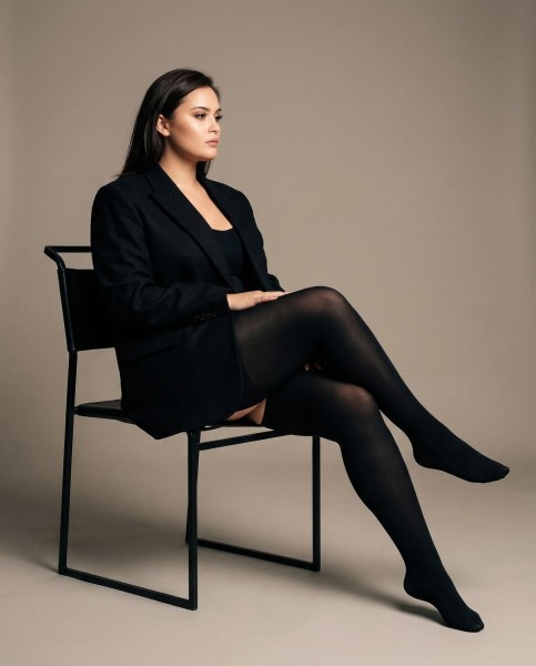 Glamory Ouvert 60 - Collants opaques grande taille avec entrejambe ouvert