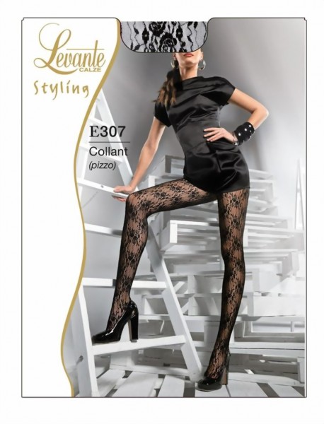 Levante - Elegant lace tights with beautiful floral pattern