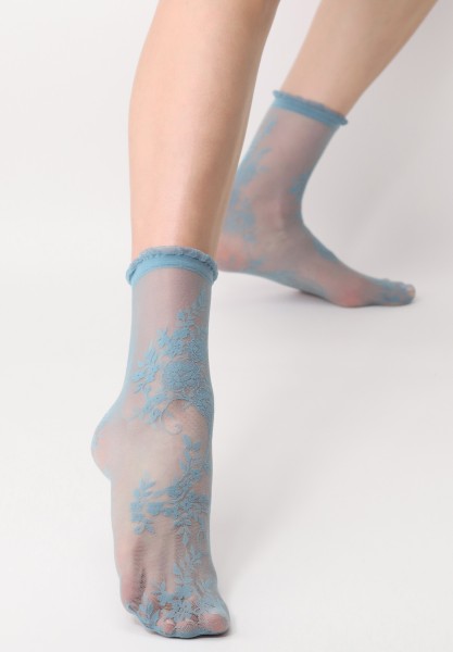 Oroblu - Chaussettes de cheville motif à fleurs en dentelle délicate