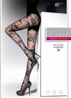 Fiore - Beautiful flower pattern tights Alissa 40 DEN Fiore - Beautiful flower pattern tights Alissa 40 DEN