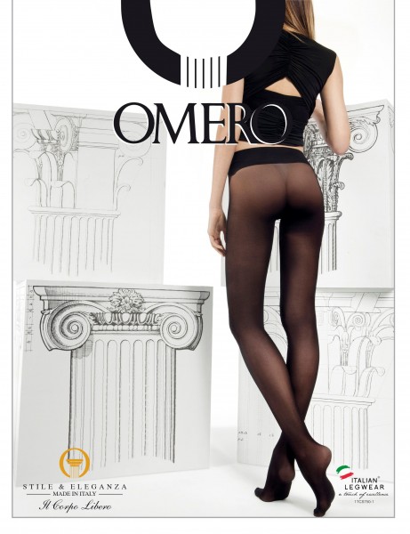 Omero - Collant transparent mat, panty sans couture avec ceinture seamless