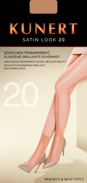 Kunert Satin Look 20 Socquette transparent, brillant