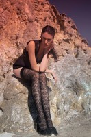 Trasparenze - Bas jarretière au motif floral  Trasparenze - Bas jarretière au motif floral