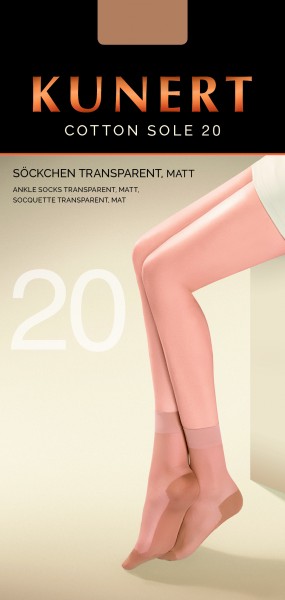 Kunert Cotton Sole 20 Socquette transparent mat