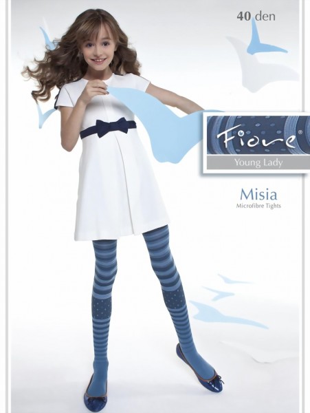 Fiore - Trendy childrens tights with stripes Misia 40 denier