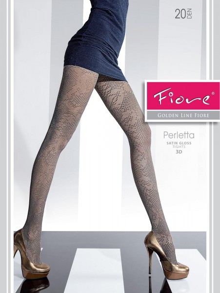 Fiore - Collants à motif satiné de 20 deniers Perletta