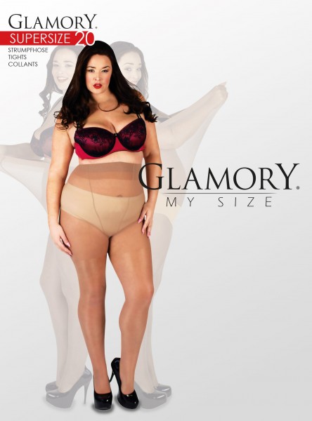 Glamory Supersize 20 - Très gros collant, transparent, brillant