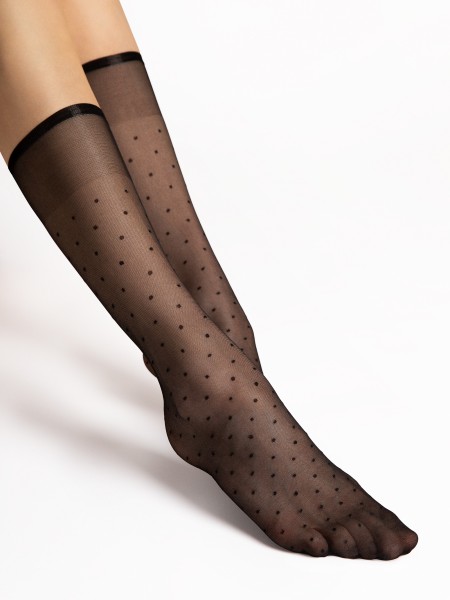 Fiore - Trendy motif à pois au genou Trisha 20 denier