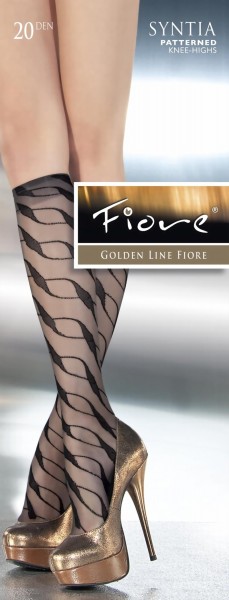 Fiore - Elegant patterned knee highs Syntia 20 denier