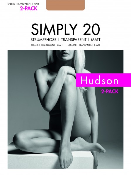 Hudson Simply 20 2-Pack - Collant transparent et mat