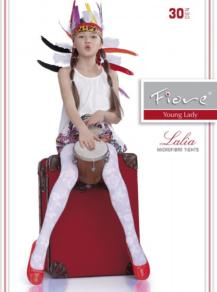 Fiore - Collants élégants de fleurs pour enfants Lalia 30 denier