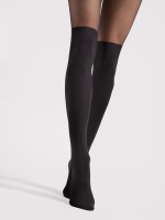Fiore - Mock over the knee tights with ribbed pattern Fiore - Mock over the knee tights with ribbed pattern