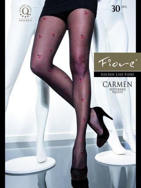 Fiore - Stylish flower pattern tights Carmen 30 denier