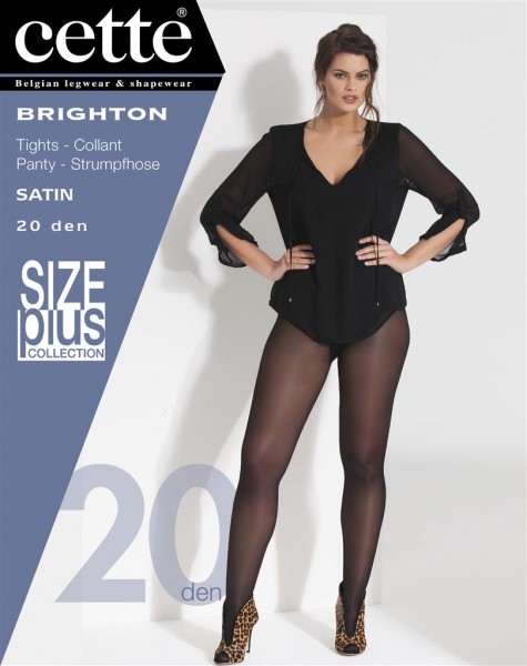 Cette Size Plus Brighton - Collant fin effet satiné