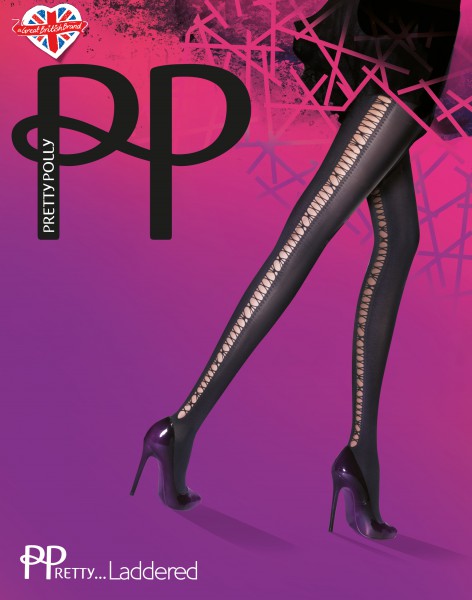 Pretty Polly - PPretty ... Laddered Lace Up Effect Collants