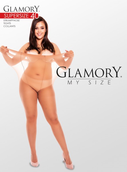 Glamory Supersize 40 - Collant très large, semi-opaque, mat soyeux