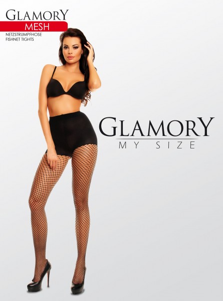 Glamory Mesh - Elégant collant résille taille plus