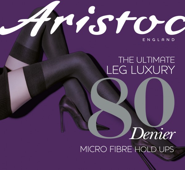 Aristoc - Bas jarretière opaque avec revers lisse plat