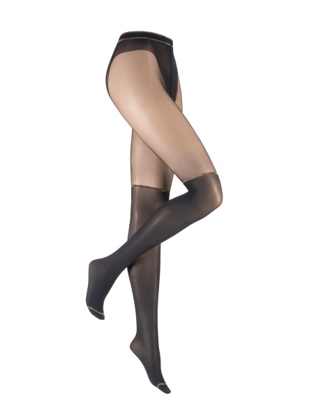 KUNERT - Opaque mock over the knee tights with lurex details