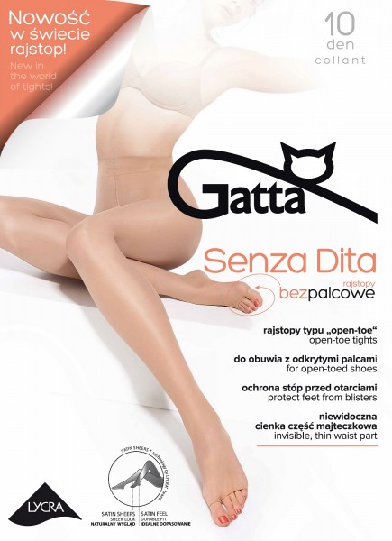 Gatta Senza Dita Toeless - Collant ultra-transparent à bout ouvert