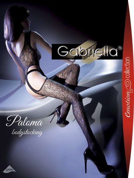 Gabriella - Body bodystocking résille à motifs floraux Paloma