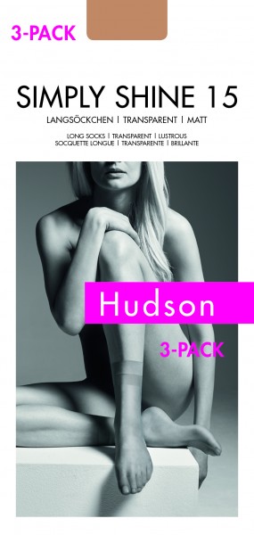 Hudson Simply Shine 15 Socquette Longue Brillant