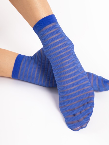 Fiore - Chaussettes fines à motif rayé