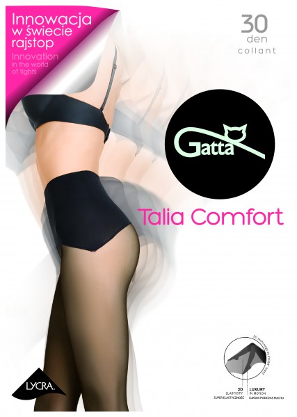 Gatta - Collant sans couture, 30 deniers, avec une taille élastique et confortable