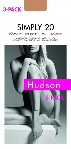 Hudson Simply 20 Socquette transparent mat