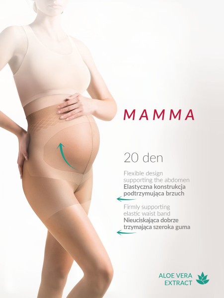 Gabriella Mamma 20 - Collant maternité transparent, mat