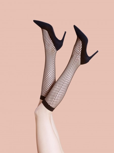 Fiore Rock - Soft fishnet knee highs